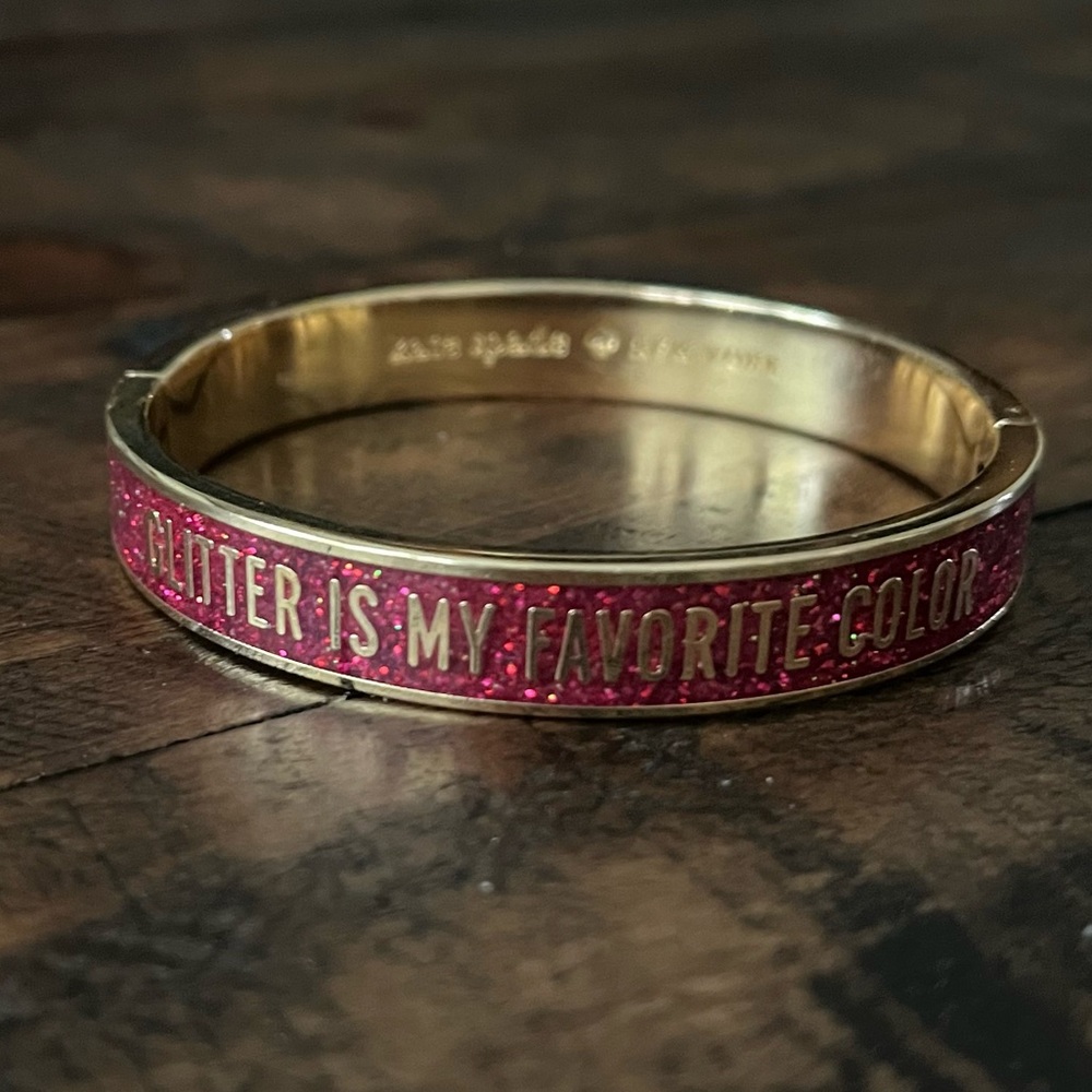 Kate Spade GLITTER IS MY FAVORITE COLOR Bracelet Rare